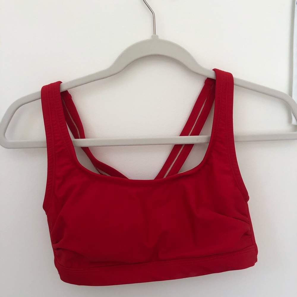 cute red bikini top!